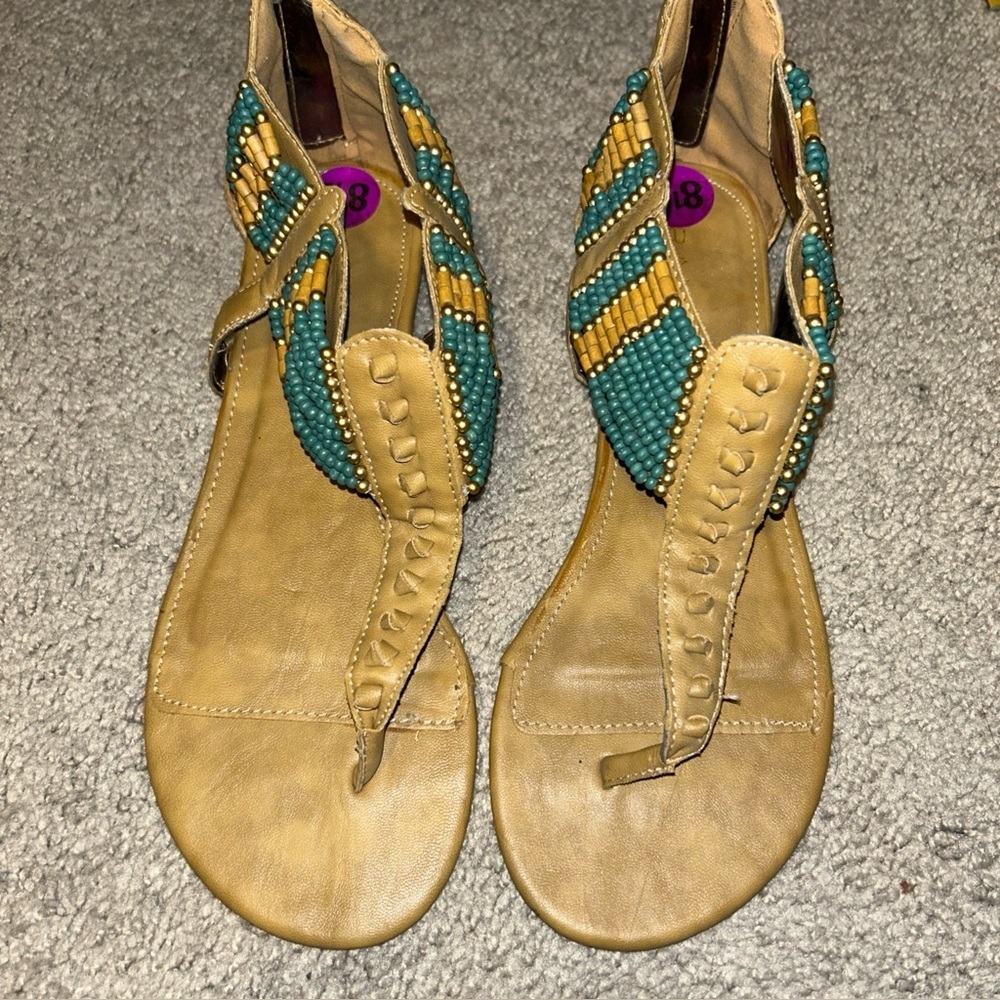 Rampage Women’s 8.5 Flat Beaded Sandals